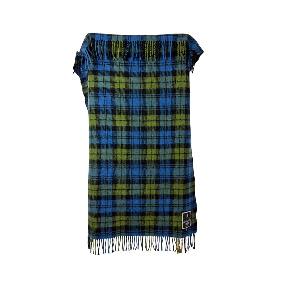 Royal Scot Blue Green Plaid Clan Leisure Rug Blanket UK